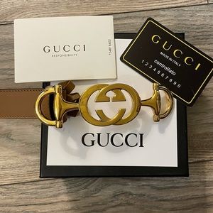 *AUTH* GUCCI leather belt